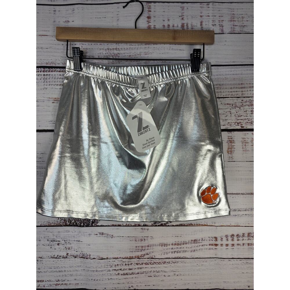 Clemson Tigers Girls Youth medium metallic silver skirt